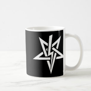Café Taza blanca doble de Antón Szandor LaVey Sigil