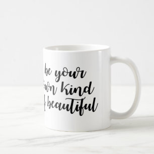 Café Taza blanco y negro de la inspiración de la cita