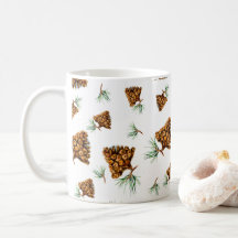 Taza Bosque Rústico de Piña de Pino – Diseño Inspi