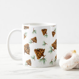 Café Taza Bosque Rústico de Piña de Pino – Diseño Inspi