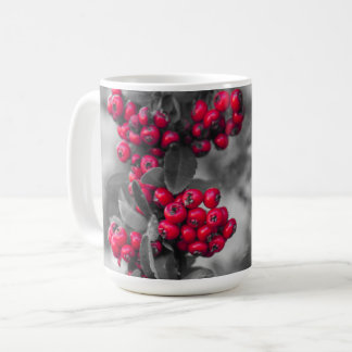 Café Taza Botánica de Bayas de Pyracantha Roja y Gris