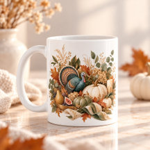 Taza Botánica Elegante de Acción de Gracias – Cose