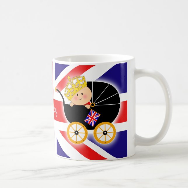 Café Taza británica de la bandera del bebé real (Derecha)