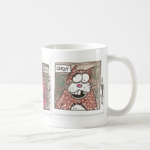 Café taza buena, mala, loca de los gatos