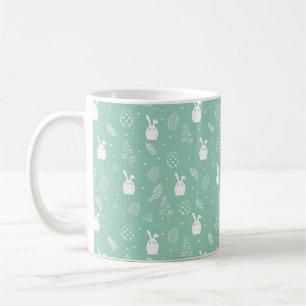 Café Taza Bunny Hop – Patrón de huevo de Pascua