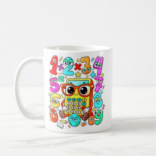 Café Taza Calculadora de Números de Matemáticas Linda p