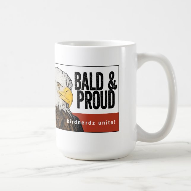 Café Taza calva y orgullosa de Eagle calvo (Derecha)