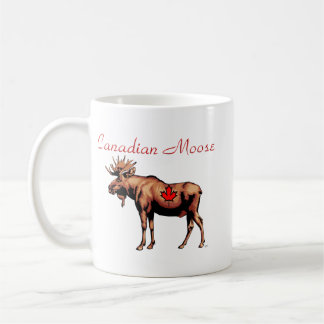 Café Taza canadiense de los alces