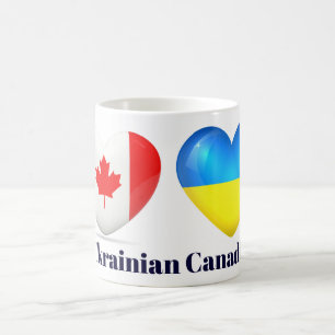 Café Taza canadiense ucraniana del corazón de la