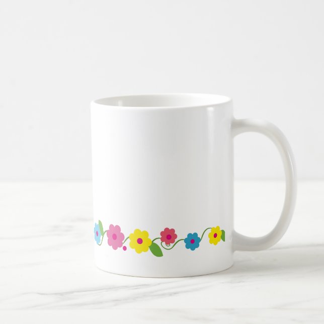 Café Taza caprichosa de las flores (Derecha)