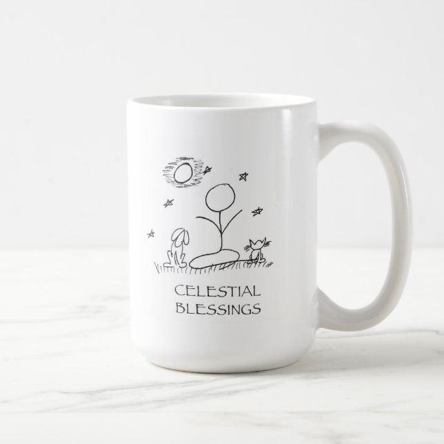 CAFÉ TAZA CELESTIAL DE LAS BENDICIONES DE GURU DEL (Derecha)