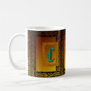 Café Taza céltica de encargo de las iniciales