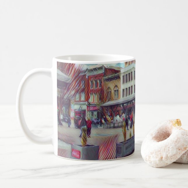 Café Taza céntrica de Roanoke del mercado (Con donut)