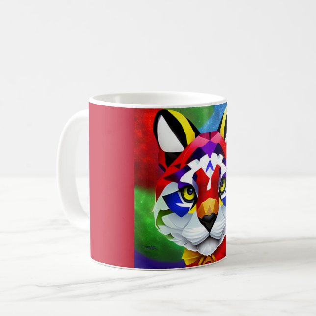 Café Taza centro rojo del gato de Alexander (Anverso izquierdo)