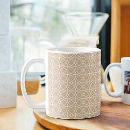 Café Taza circular de color marrón claro