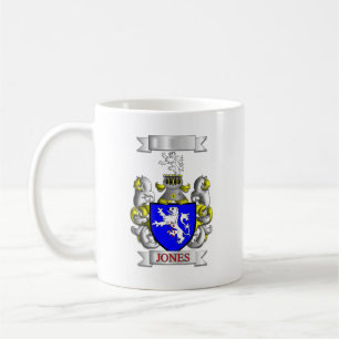 Café Taza Clásica Apellido y Escudo de la Familia Jones