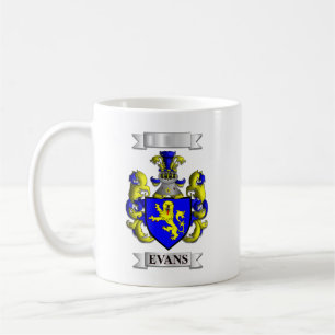 Café Taza Clásica Apellido y Logo de la Familia Evans