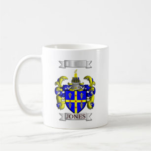 Café Taza Clásica Apellido y Logotipo de la Familia Jon