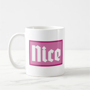Café Taza Clásica Bonita Tipografía de Caja Rosa