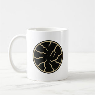 Café Taza clásica con gráficos de superficie agrietada