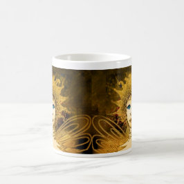 Café Taza clásica con la hada de oro del estilo de Déco