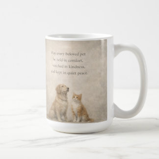 Café Taza clásica de 15 oz. Oración de mascotas reconfo