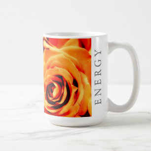 Café Taza Clásica de 15oz Rosas Amarillas Energía