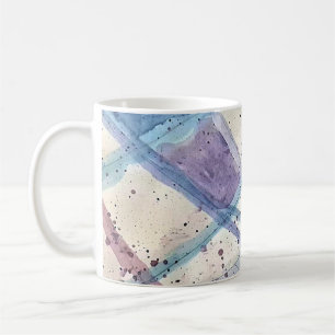 Café Taza clásica de acuarela abstracta de escarcha inv