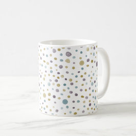 Café Taza Clásica de Acuarela de Lunares Janet Confetti