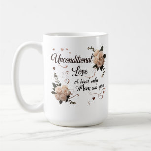 Café Taza Clásica de Amor Incondicional – Rosas Rosadas