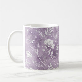 Café Taza Clásica de Arte Floral Soñador