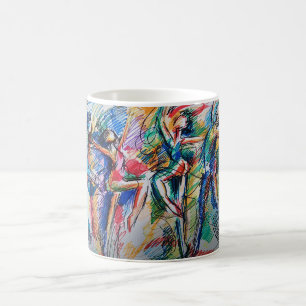 Café Taza clásica de bailarines abstractos Ritmo de Mov