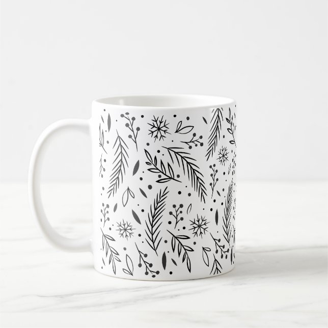 Café Taza Clásica de Botánica de Invierno (Izquierda)