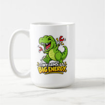 🦖 Taza Clásica de Brazos Pequeños, Gran Energía ☕