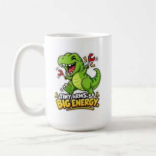 Café 🦖 Taza Clásica de Brazos Pequeños, Gran Energía ☕