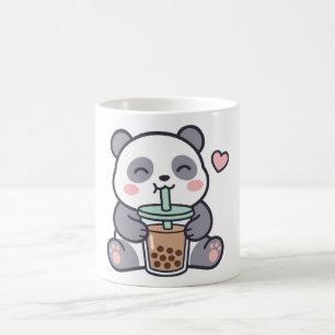 Café Taza Clásica de Burbujas de Té con Panda Adorable