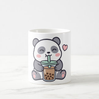 Café Taza Clásica de Burbujas de Té con Panda Adorable