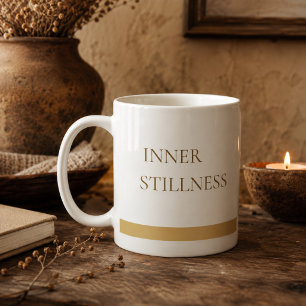 Café Taza clásica de calma interior dorada, 330 ml