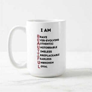 CAFÉ TAZA CLÁSICA DE CERÁMICA BLANCA DE 15 OZ 'SOY HERM