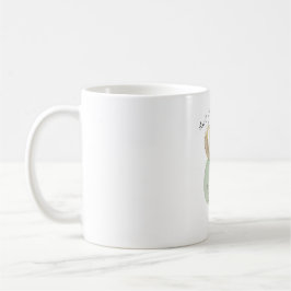 Café Taza clásica de flores acuarela personalizada