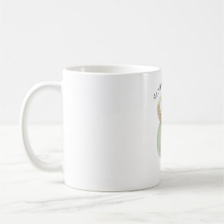 Café Taza clásica de flores acuarela personalizada