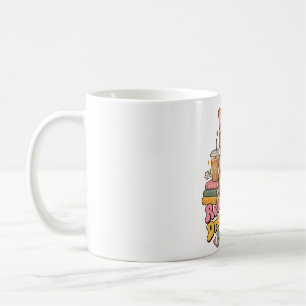 Café Taza Clásica de Gato Regordete y Adorable Leyendo