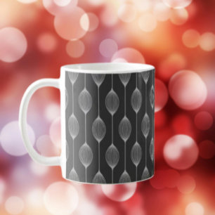 Café Taza clásica de geometría monocroma – Patrón abstr