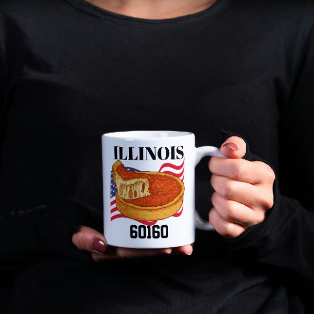 Café Taza clásica de Illinois (Personalize Your Illinois Pride)
