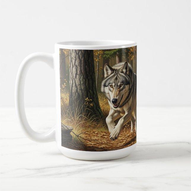 Café Taza Clásica de Lobo estilo 1 (Izquierda)