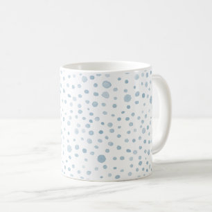 Café Taza clásica de lunares de acuarela Sky Confetti