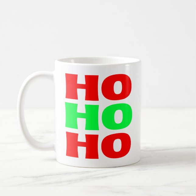 Café Taza Clásica de Navidad Ho Ho Ho (Izquierda)