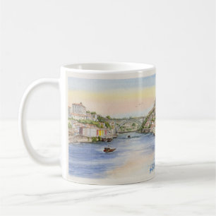 Café Taza clásica de pintura de Oporto, Portugal
