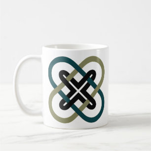 Café Taza clásica de X entrelazadas
