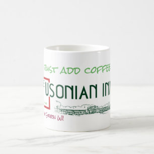 Café Taza clásica del blanco del mesón de Usonian